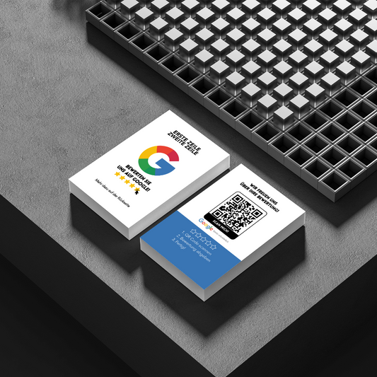 Google Bewertungskarte mit QR-Code